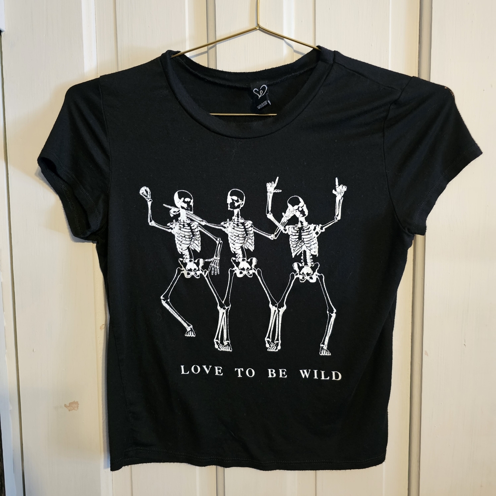 Love To Be Wild Black Graphic Tee - Women
